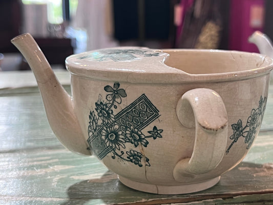 Antique Baby Invalid Feeder Cup Repairs and Crazing