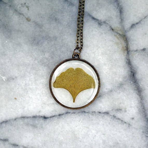 Ginkgo Leaf Necklace