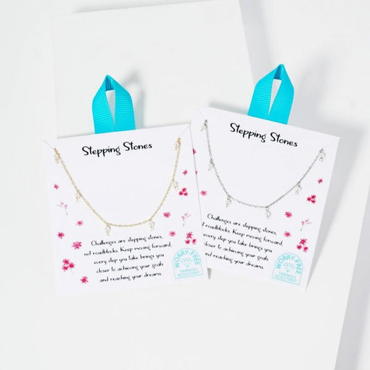 Dainty Chain Link Necklace Featuring Pearl Charms Silver