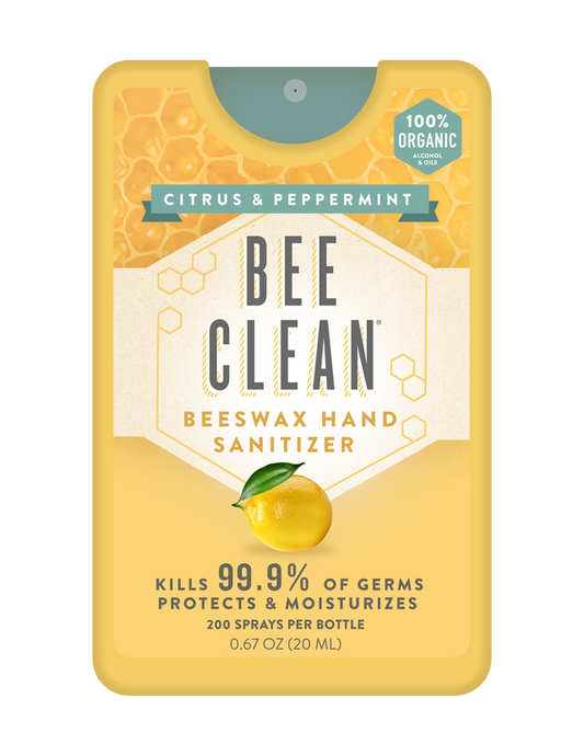 Bee Clean Organic Beeswax Hand Sanitizer Citrus Peppermint