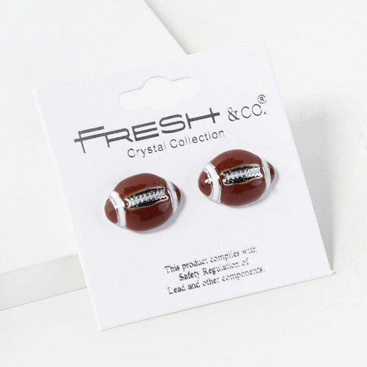 Enamel Sports Ball Stud Earrings