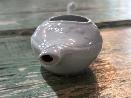 Antique Baby Invalid Feeder Cup Ironstone Embellished Rim