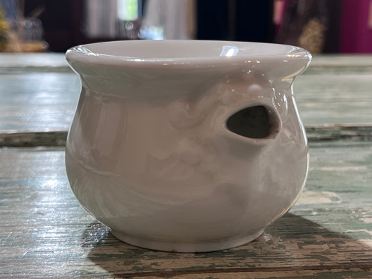 Rare Antique 1876-89 Haviland Lady’s Portable Spittoon White Porcelain