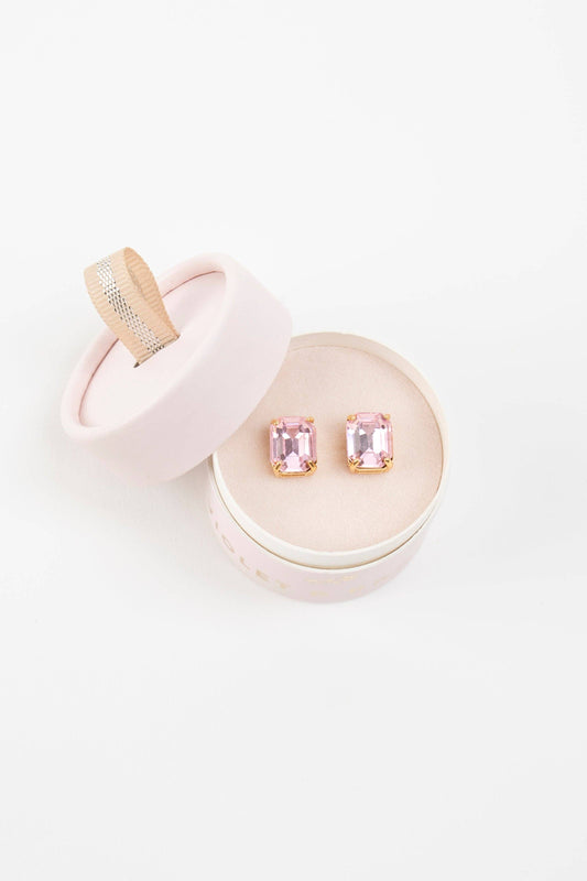 Everlyn Boxed Post Earring: Light Rose
