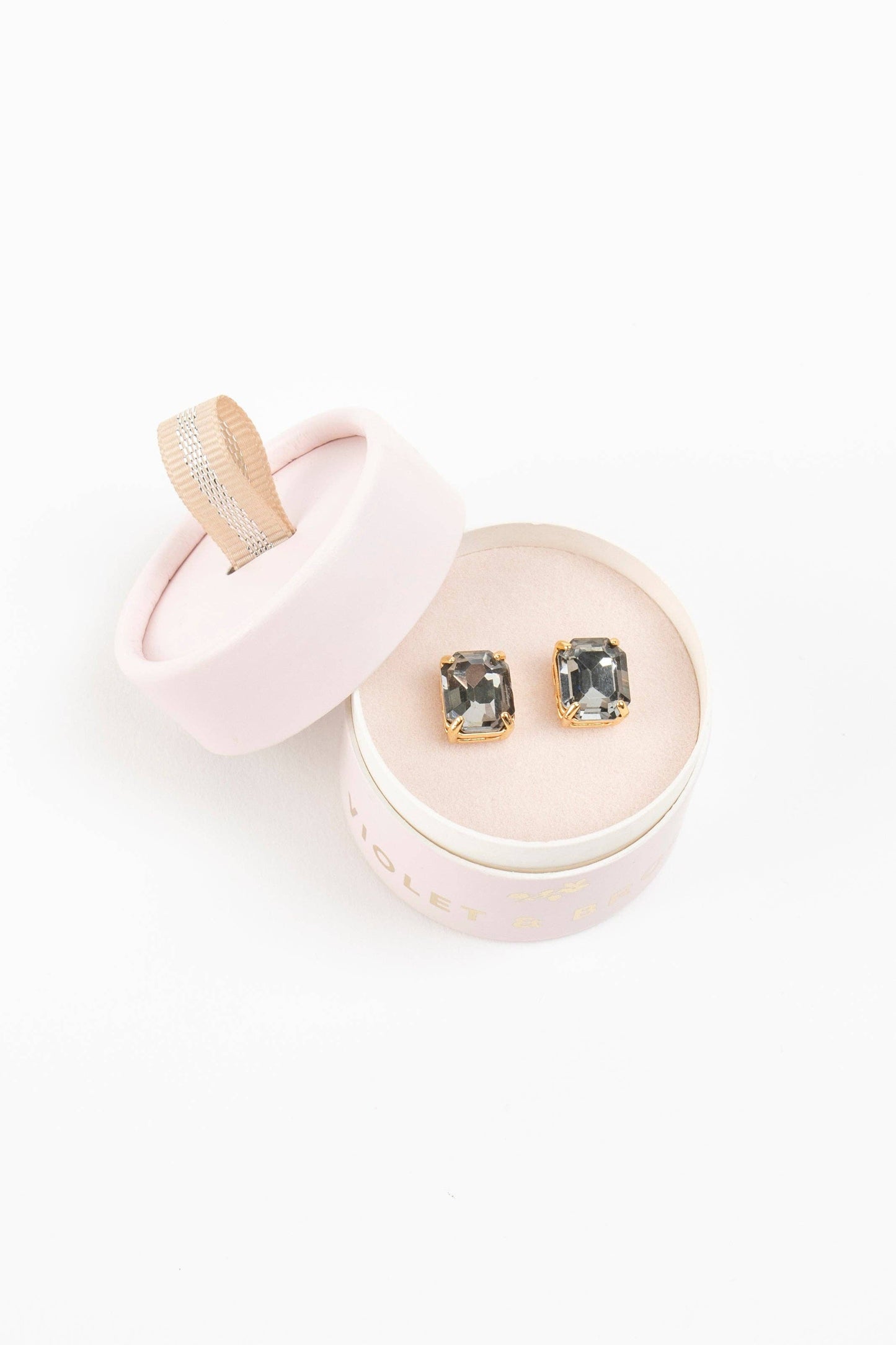 Everlyn Boxed Post Earring: Light Rose