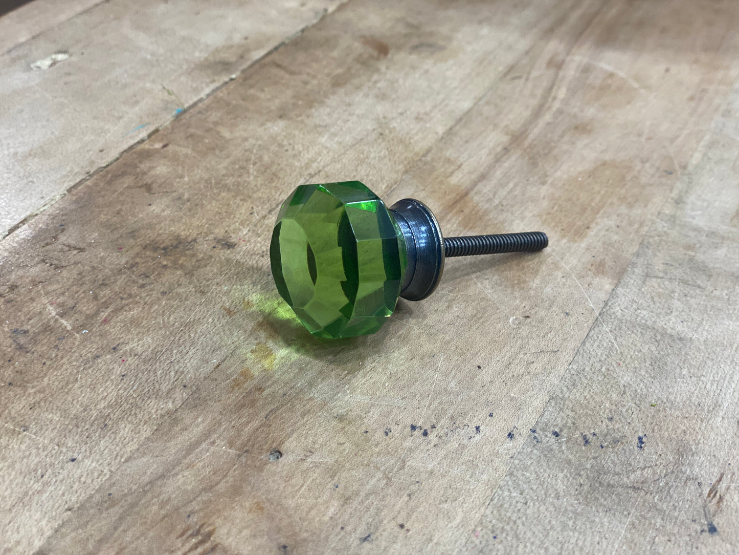 Earthy Green Colored Glass "Candied Apple" - SINGLE KNOB
