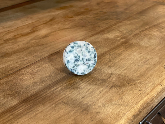 Black & White Round Marble Knob