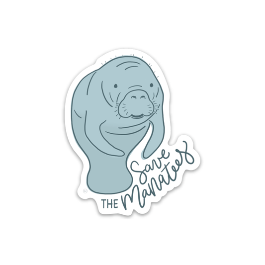 Save the manatees sticker