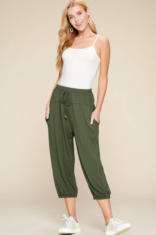 Jogger Jersey Pants: Olive