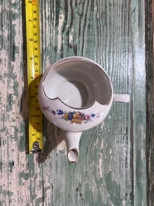 Antique Baby Invalid Feeder Cup Floral Porcelain England