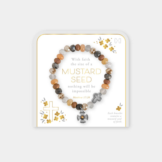 Mustard Seed Bracelet: Warm Tones / Stretch