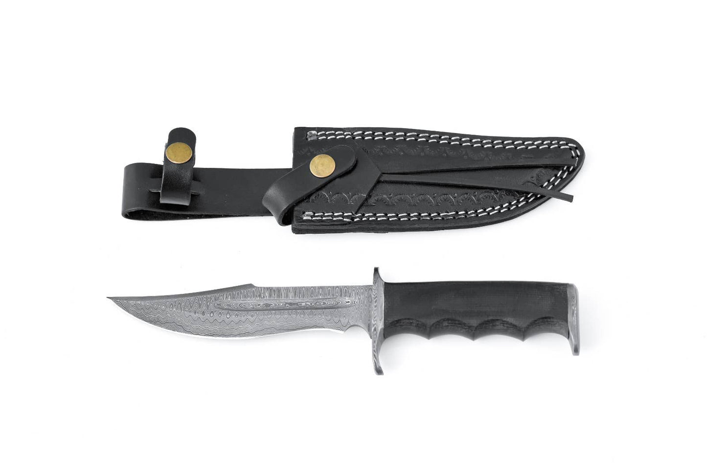 Damascus Hunting Knife Full Tang with Damascus Custom Hilt