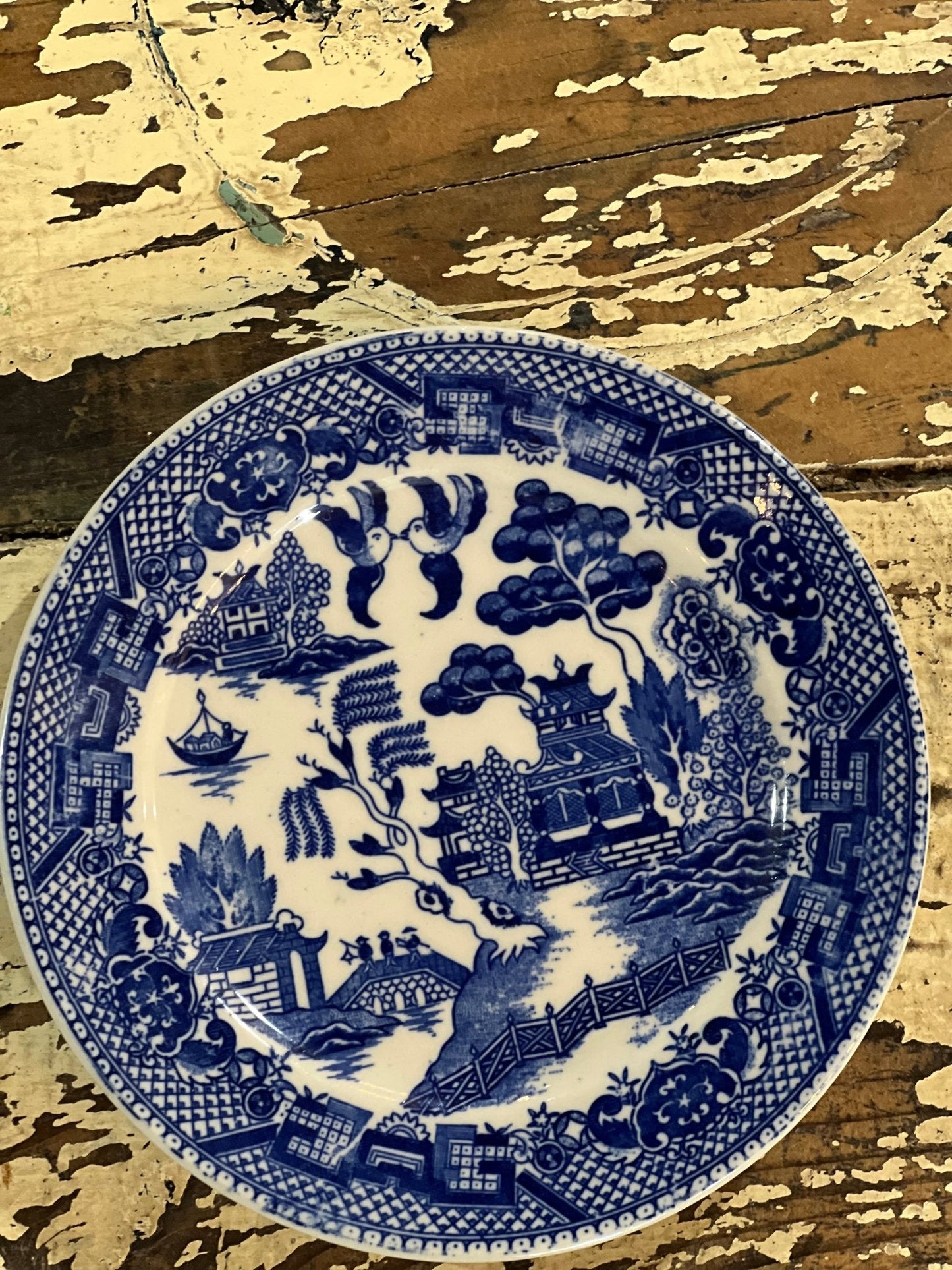 6" Blue Willow Pattern Plate