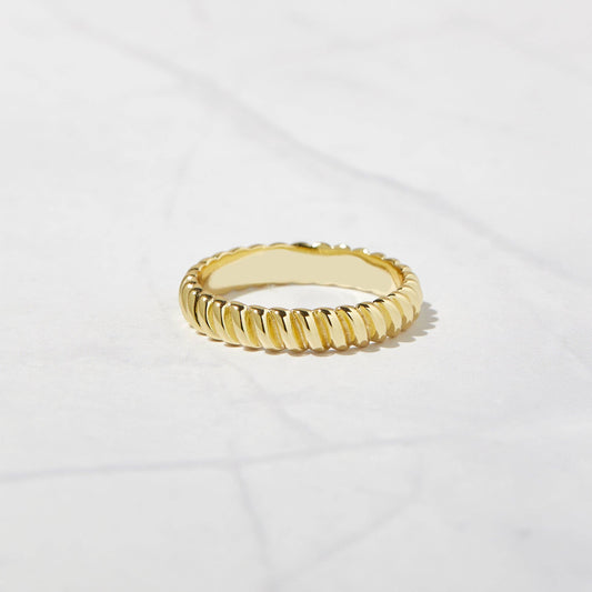 Textured Stacking Ring: Gold / 7