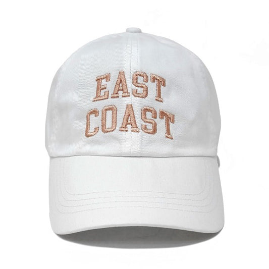 'East Coast' Baseball Cap White