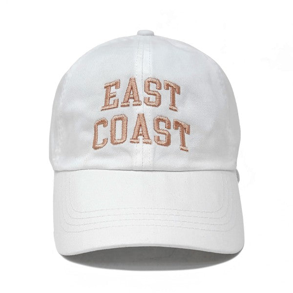 'East Coast' Baseball Cap White