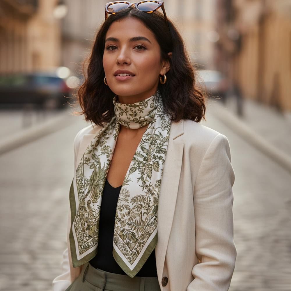 Botanical Print Bandana Scarf