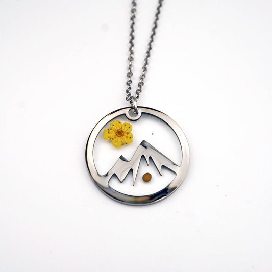 Mountain Mustard Seed Necklace: Stainless Steel