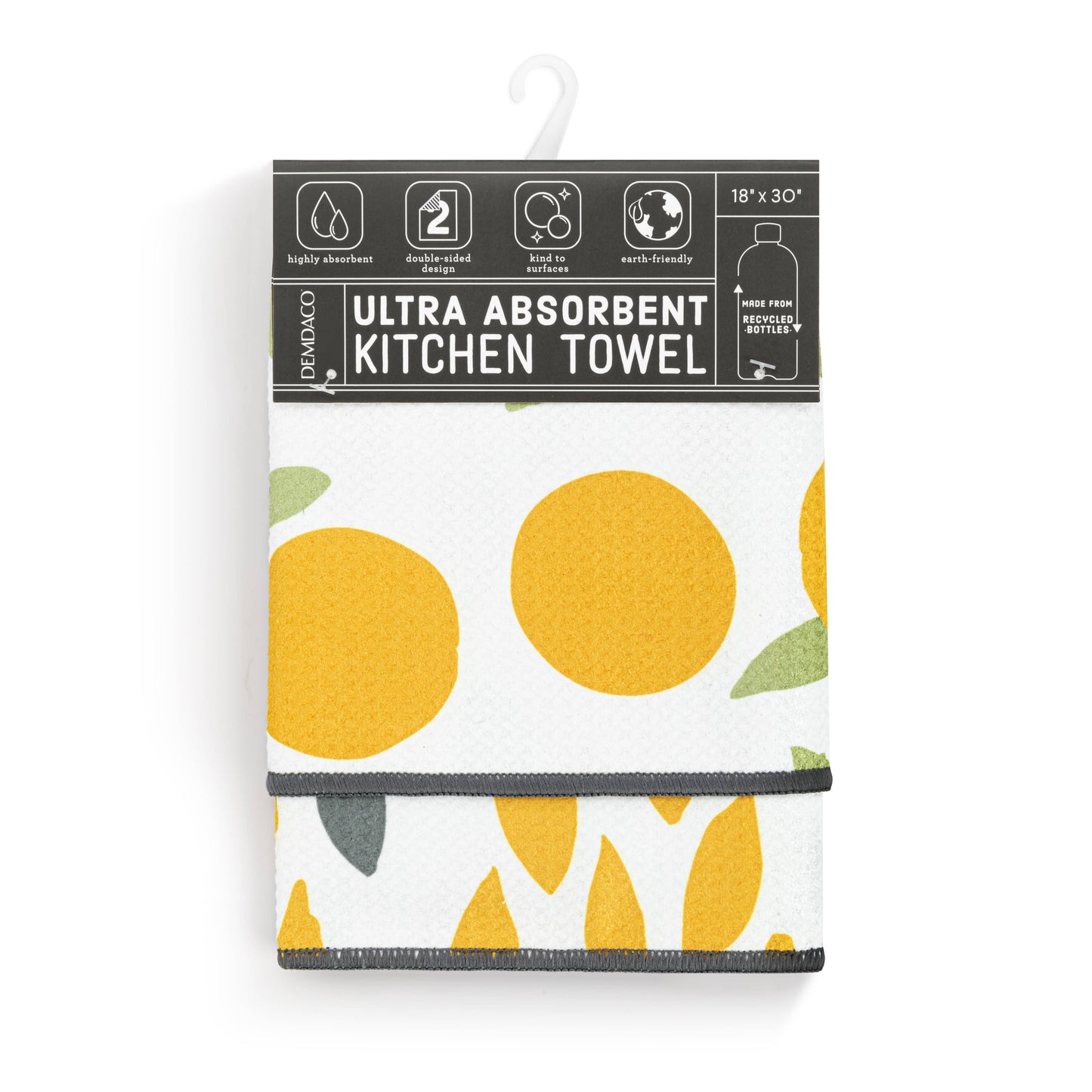 Citrus Orange Absorbent Reversible Towel - 18x30in