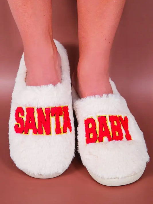 Santa Baby Slippers Simply Southern XL-XXL