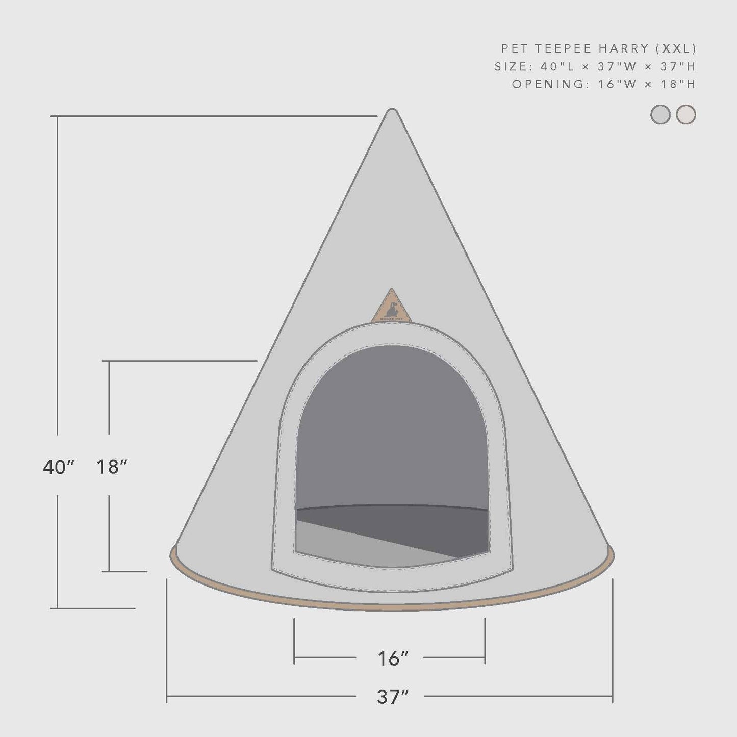 Recycled Felt Pet Cave (Gray) – Modern Foldable Dog House
