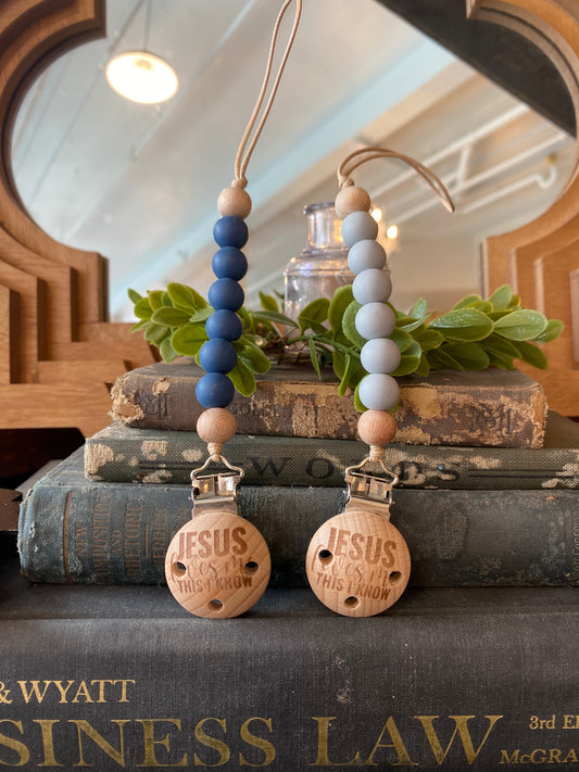 SVF Pacifier Silicone Clip On Tassel Teether