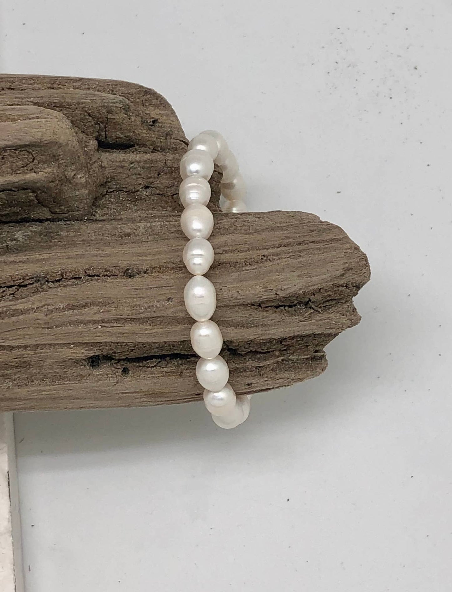 Bracelet Stretch Freshwater Pearl White 8MM 7 “