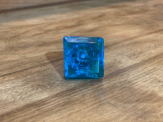 Ocean Light Blue Square Glass Knob