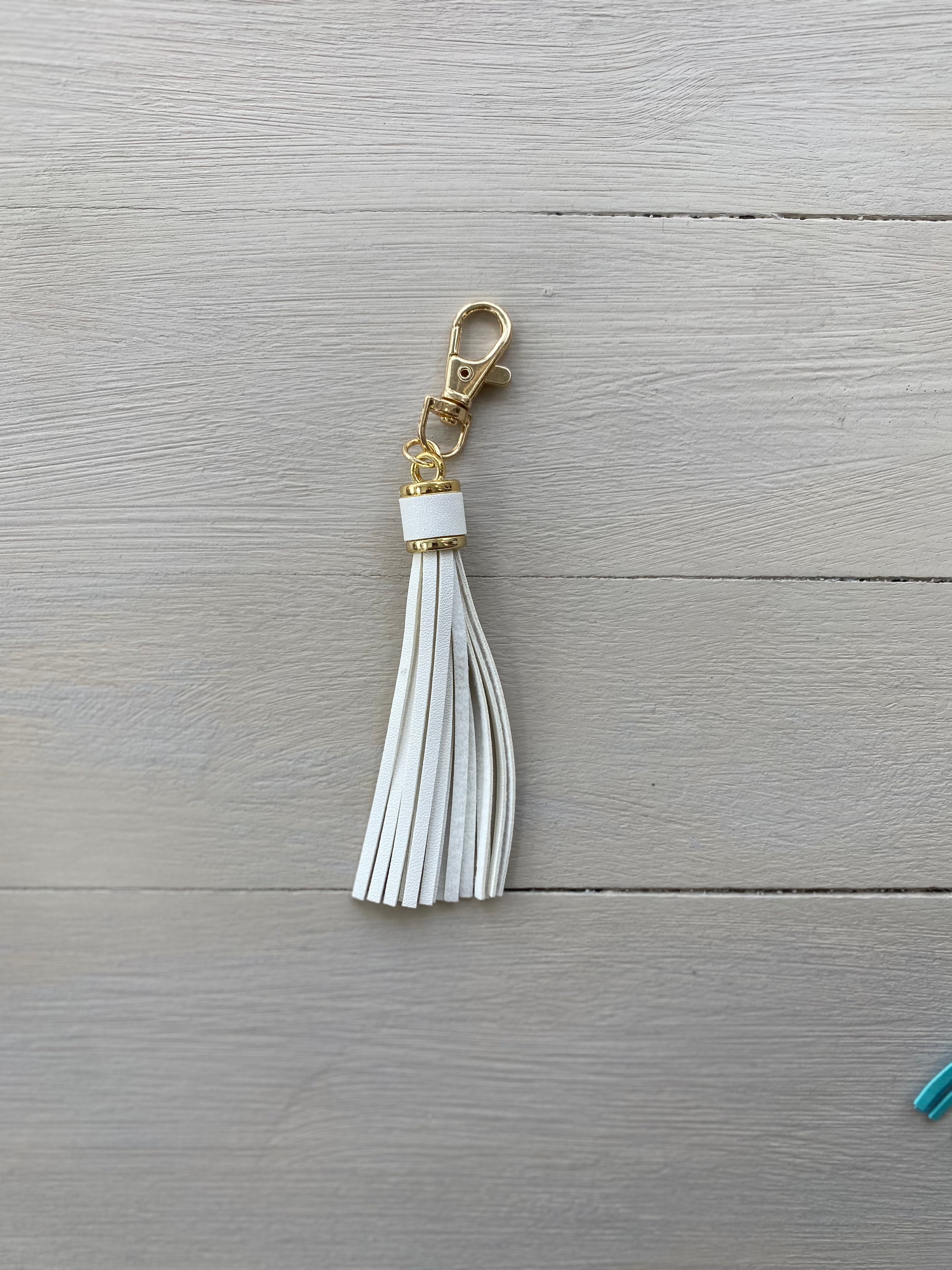 SVF Dark Champagne Gold Faux Leather Tassel and Motivational Engraved Acrylic Charm of choice! (Copy) The Mustard Seed Collection, The Seed
