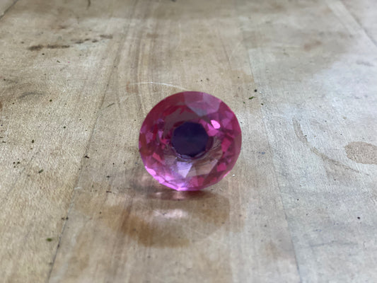 Pink Cut Glass Knob
