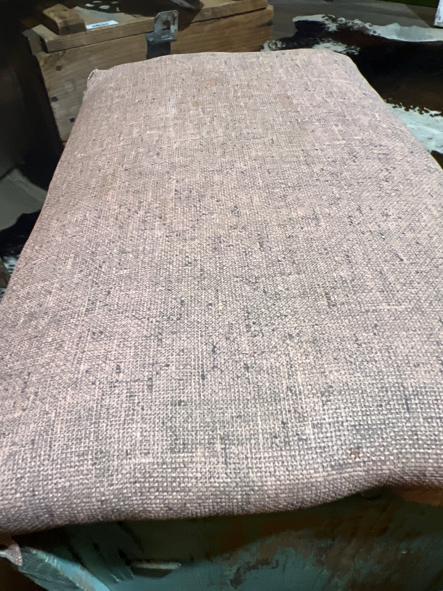 Painted Green Chippy Vintage Wooden Stool