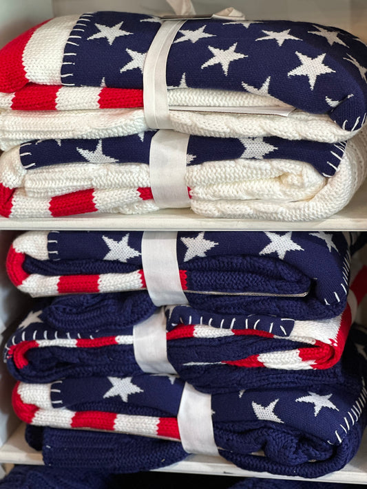 USA Chunky Knit Throw