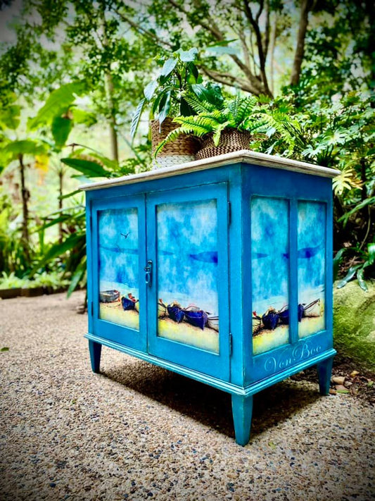 A1 Coastal Blue Mint Decoupage Paper