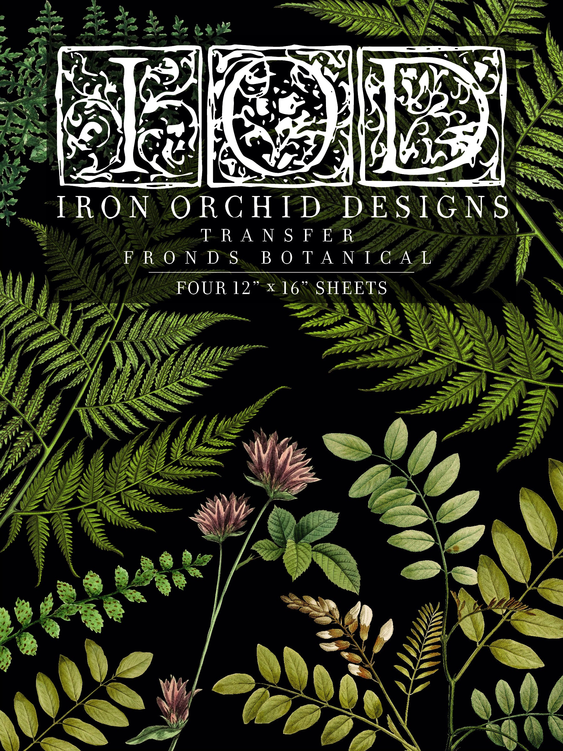 Fronds Botanical 24x33 Decor Transfer™ Iron Orchid Designs, LLC.