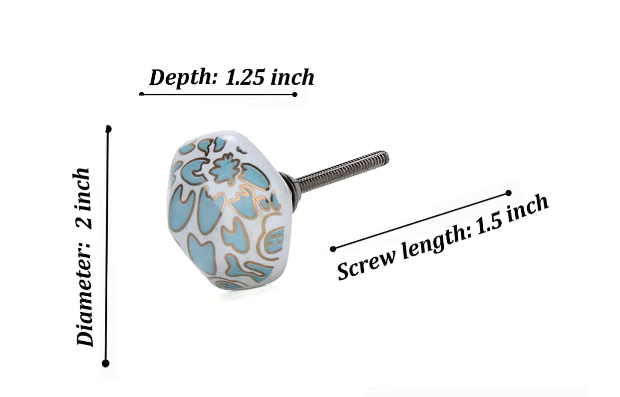 Hollyhock Ceramic Knob