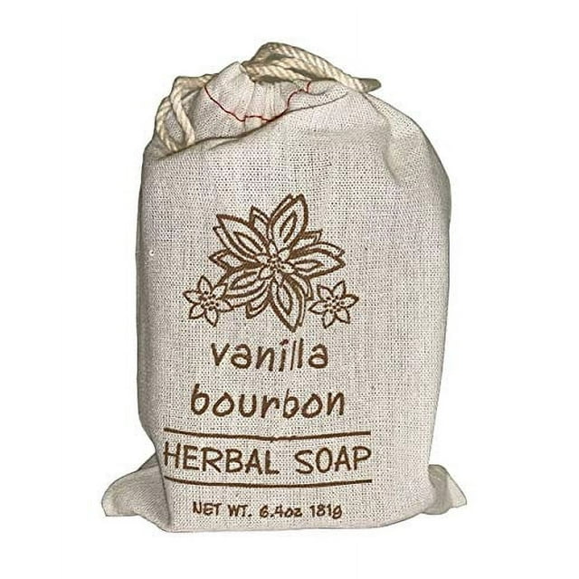 Herbal Cloth Sack Soap Vanilla Bourbon 6.4oz Bar