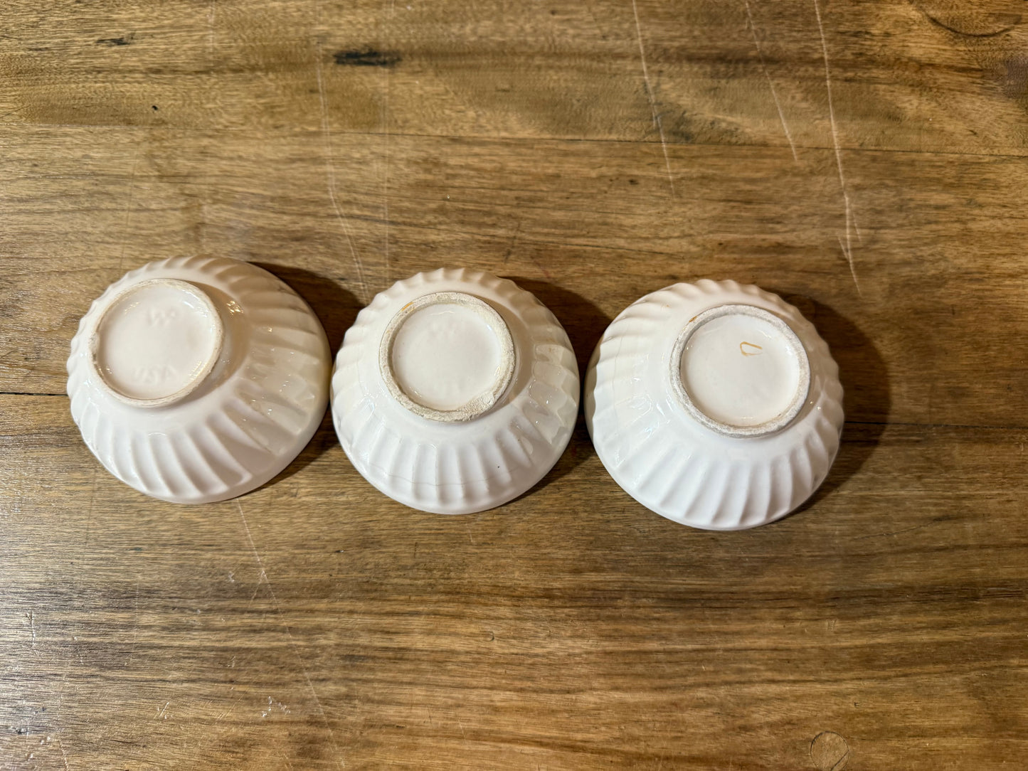 Set of 3 White Prep Dishes