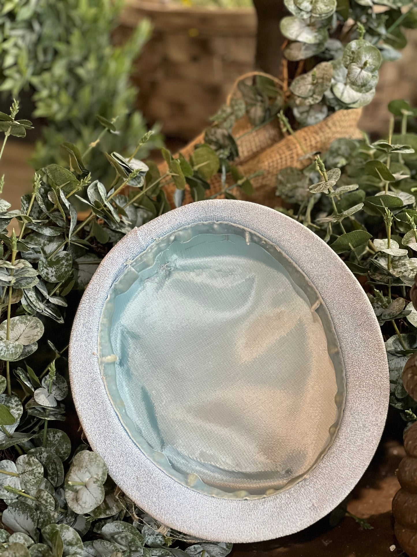 Antique Padded Light Blue Hat