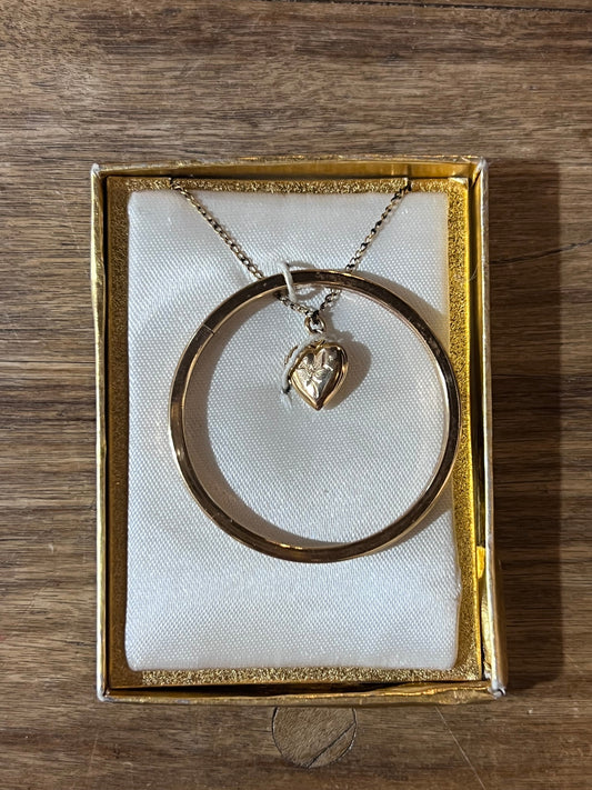 Vintage Child Sized Locket & Bracelet Set