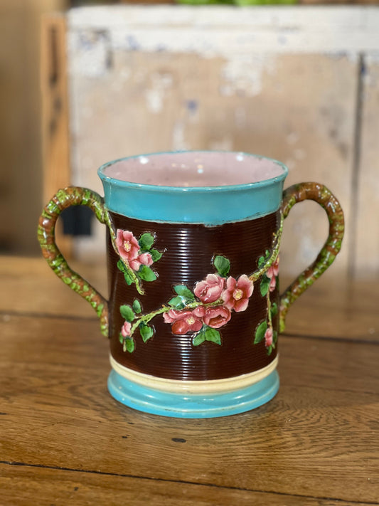 Majolica 2 Handled Tankard Lamp