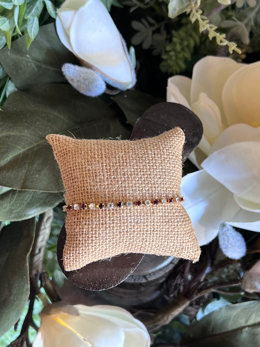 Gold-Tone Tennis Bracelet with