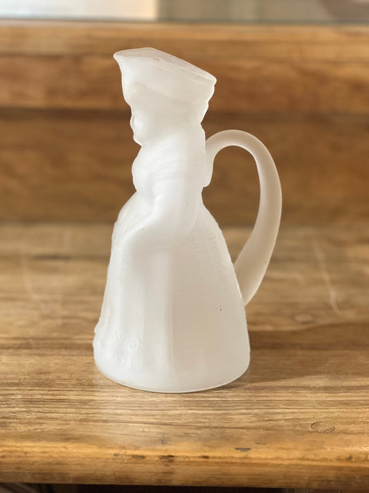 Vintage Glass Woman Figure Pitcher Pitcher