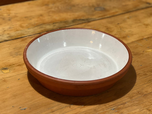 White-Glazed Terra Cotta Dish
