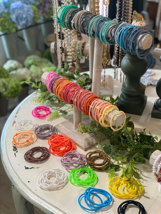 Cross Silicone Bead Bracelet