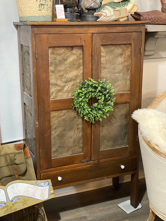 Antique Pie Safe with Punched Tin