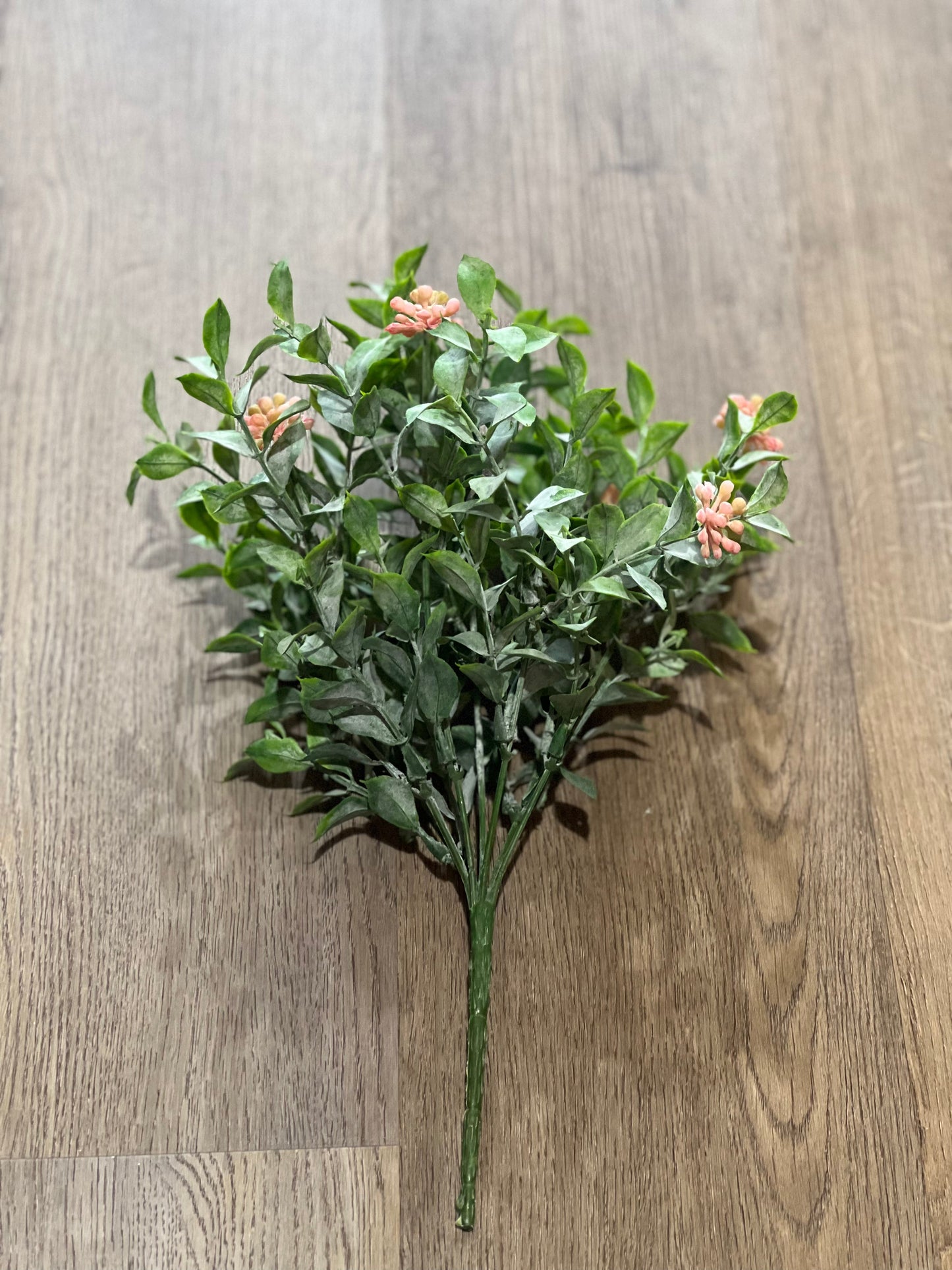 14" Pink & Green Floral Sprig