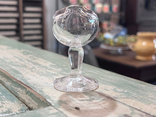 Antique Clear Eye Wash Cup Small Crack on Bottom