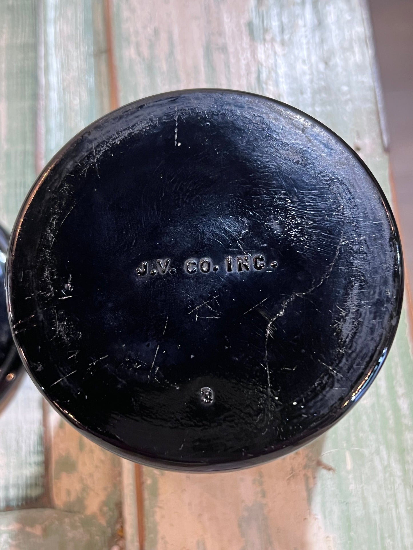 JV Co. Inc Black Amethyst Agate Glass Apothecary Jars Orloff Bergamot