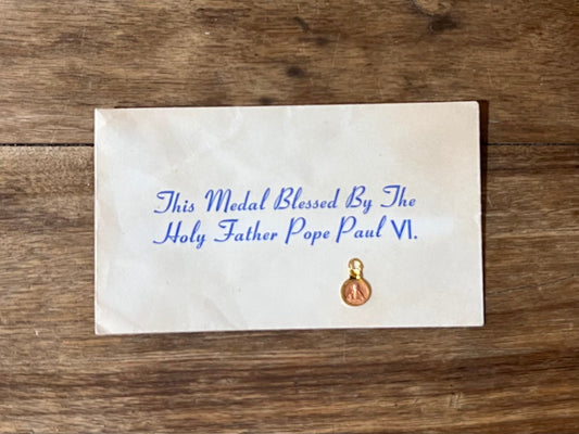 Tiny Medal Blessed by Pope Paul VI
