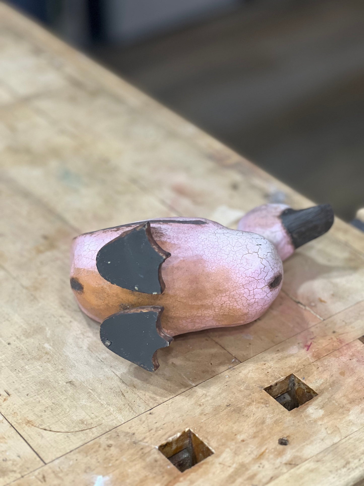 Blush Pink Folk Art Duck